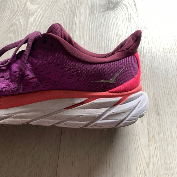 Hoka Clifton 8 Womens Running Shoes Purple Pink Athletic Sneakers - Picture 4 of 10